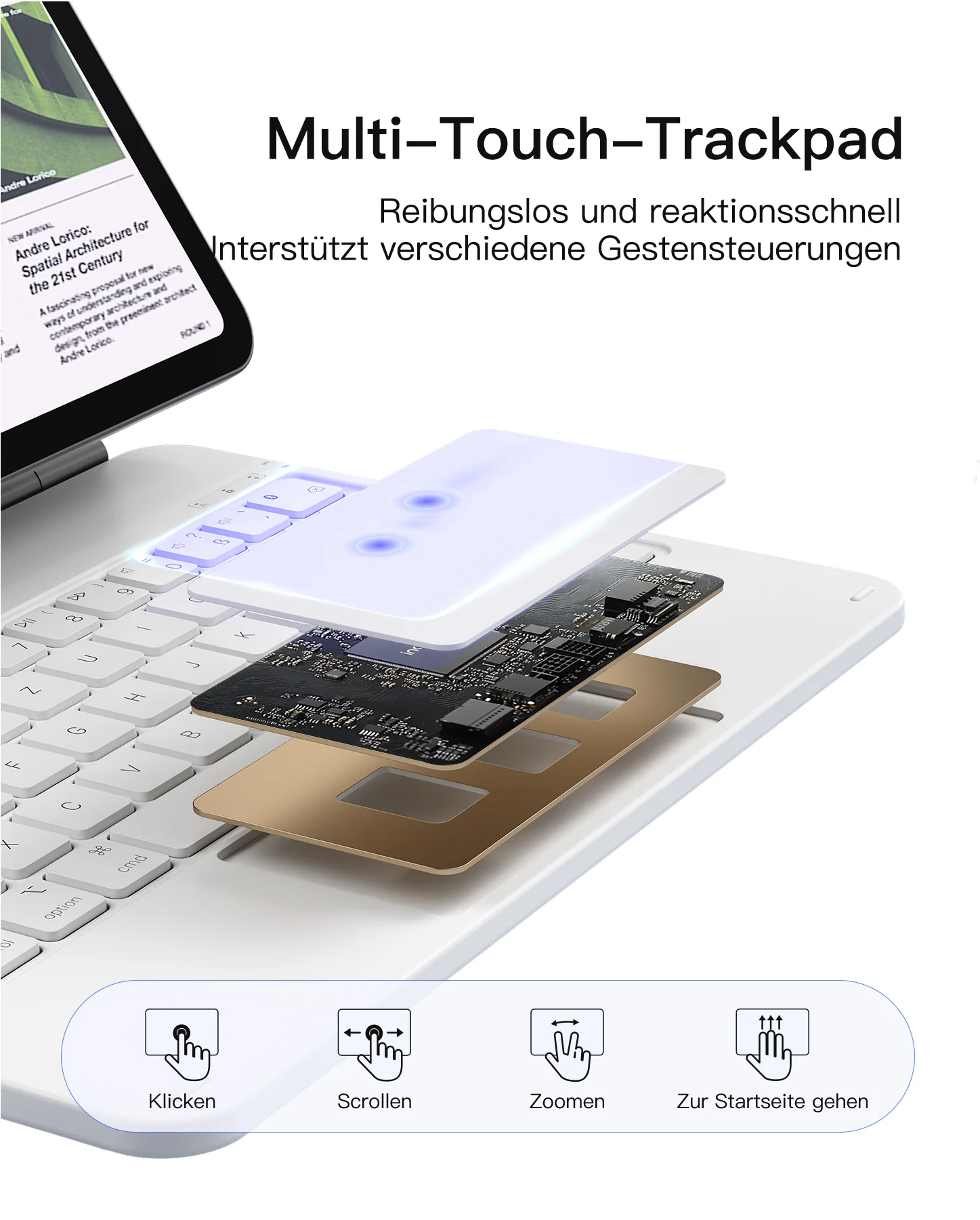 Neo Magic Magnetische Tastaturhülle für iPad Air 11" M4/M3/M2 (2026/2025/2024), iPad Air 5/4, iPad Pro 11" 4/3/2/1, KB09119 - Image 14