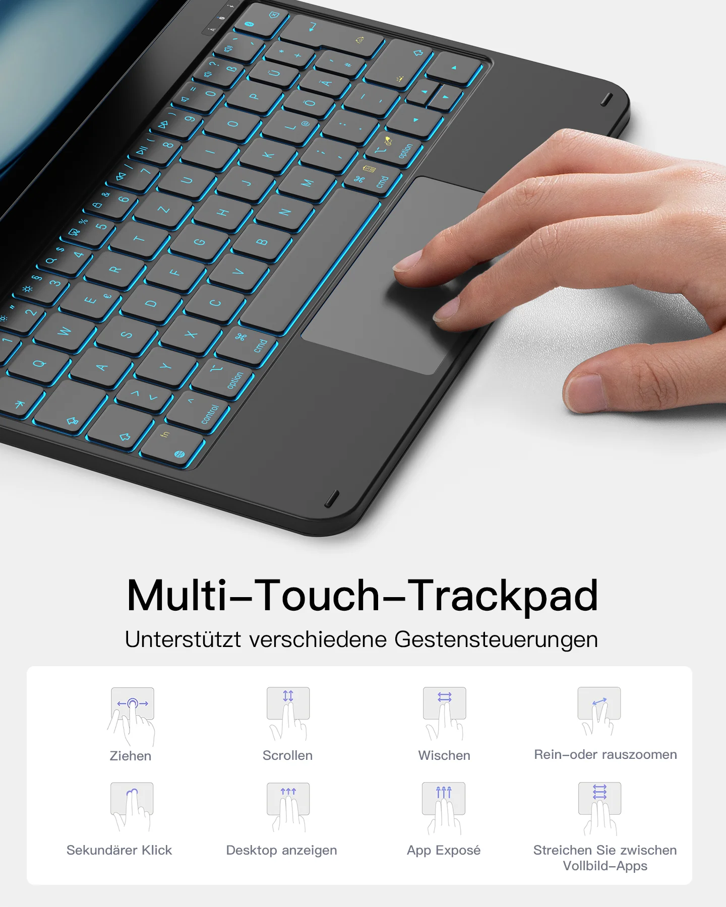 Neo Magic Magnetische Tastaturhülle für iPad Air 11" M4/M3/M2 (2026/2025/2024), iPad Air 5/4, iPad Pro 11" 4/3/2/1, KB09119 - Image 7
