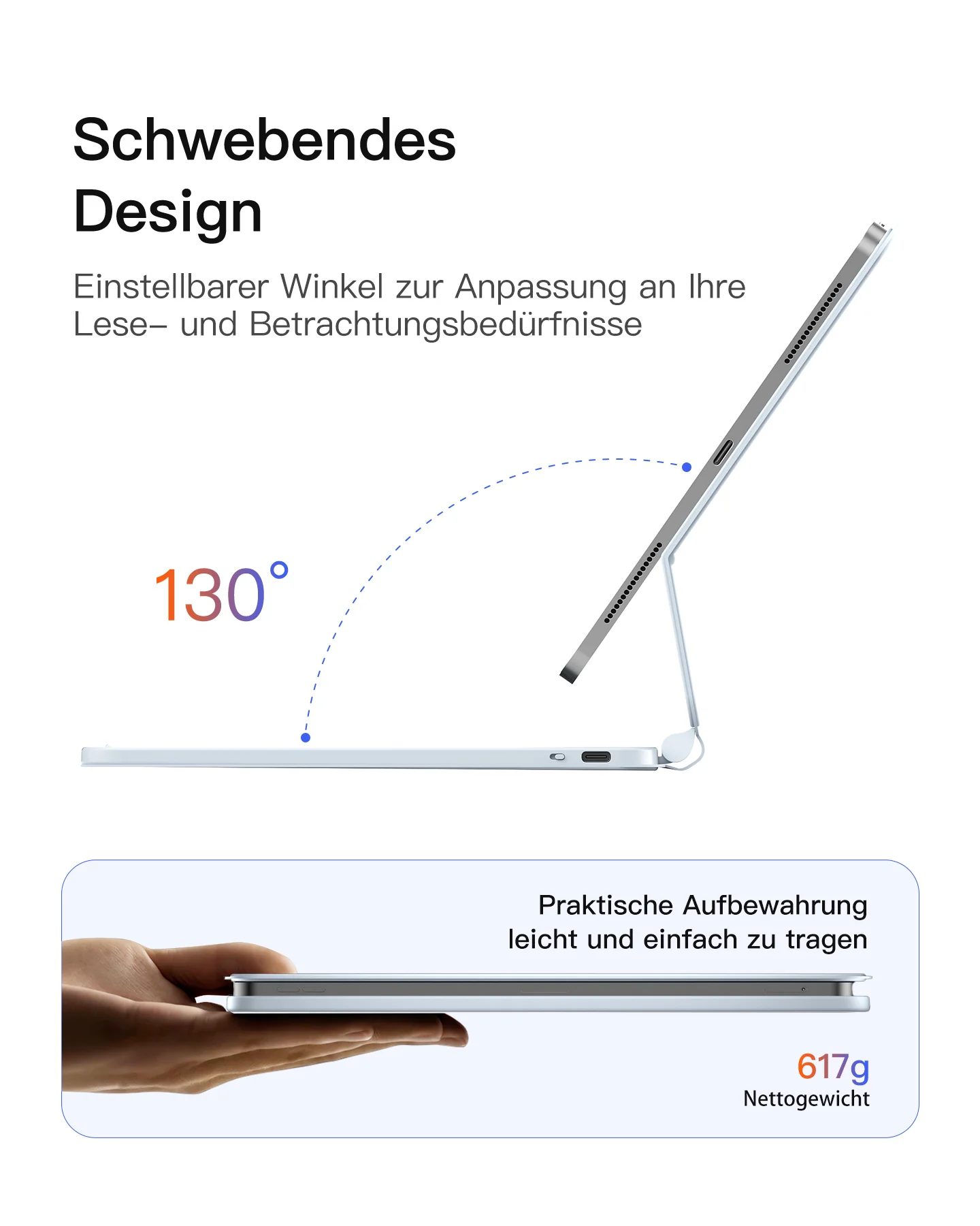 NeoMagic Magnetische Tastatur Hülle für iPad 11" (A16 2025), iPad 10, KB09119-10 - Image 15