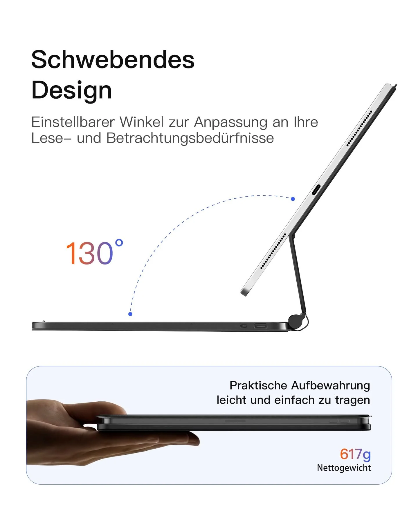 NeoMagic Magnetische Tastatur Hülle für iPad 11" (A16 2025), iPad 10, KB09119-10 - Image 6