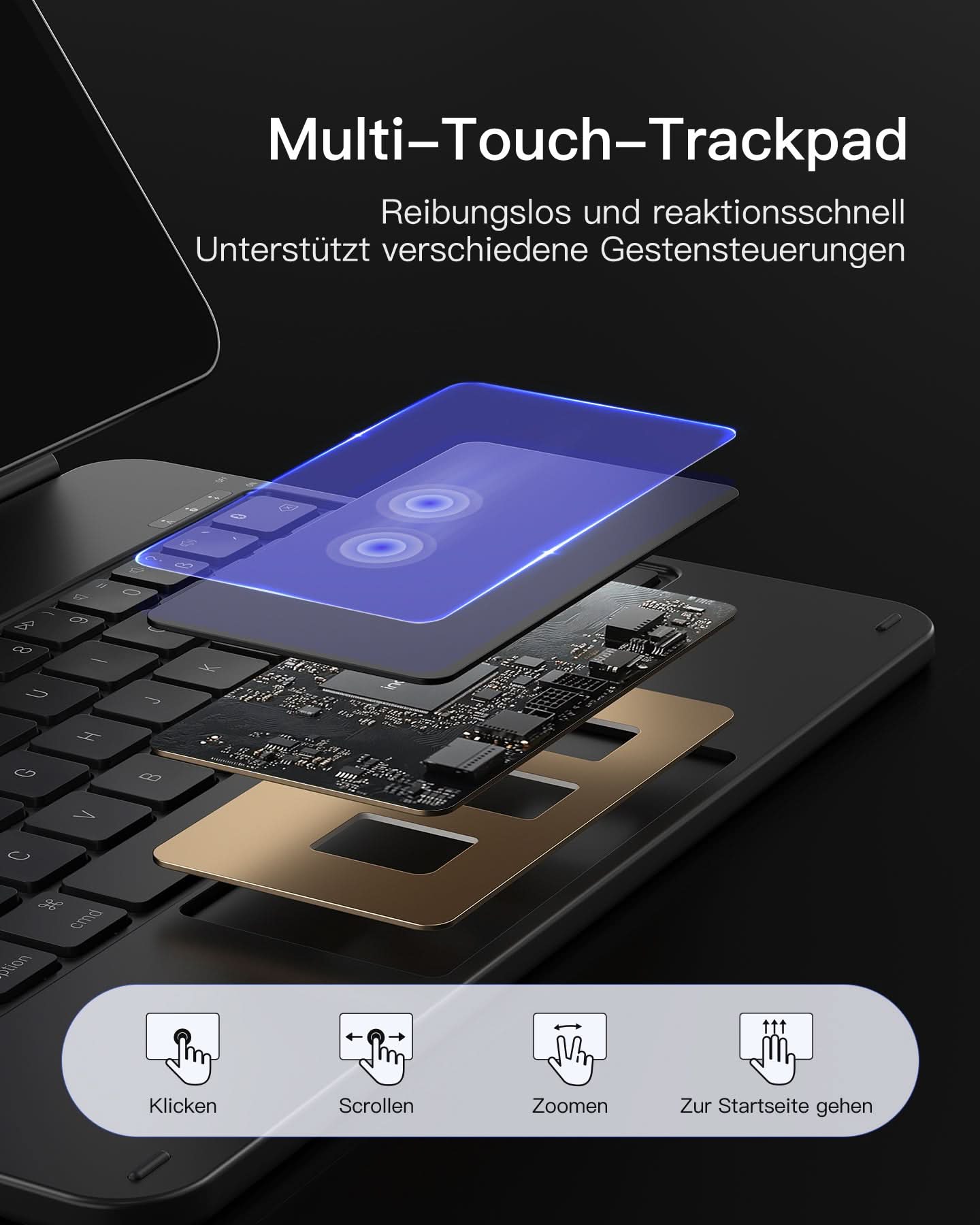 NeoMagic Magnetische Tastatur Hülle für iPad 11" (A16 2025), iPad 10, KB09119-10 - Image 7