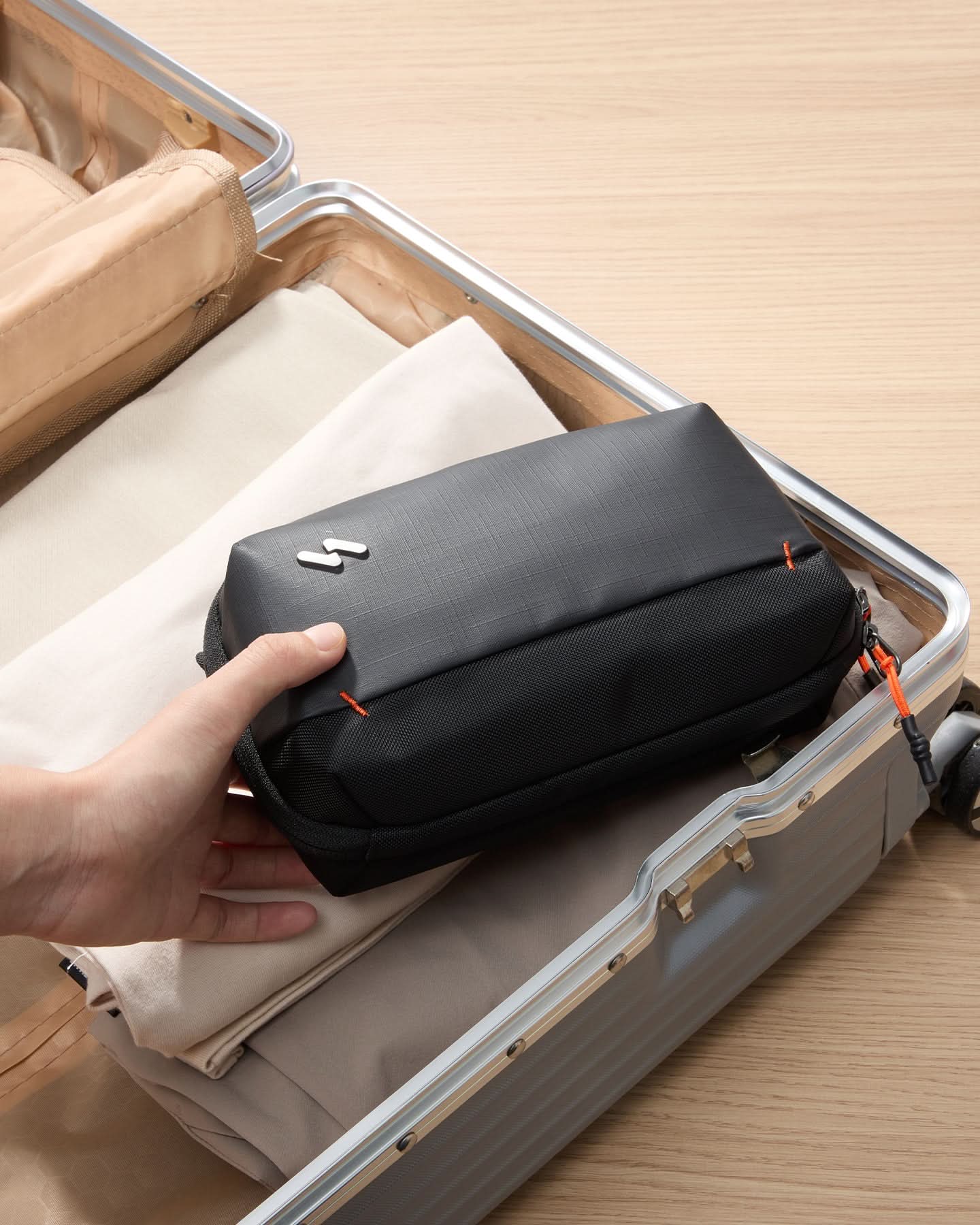 Portabler Elektronik-Organizer, spritzwassergeschützte Reisezubehörtasche für Kabel, Power Banks, Hubs, ABM33 - Image 15