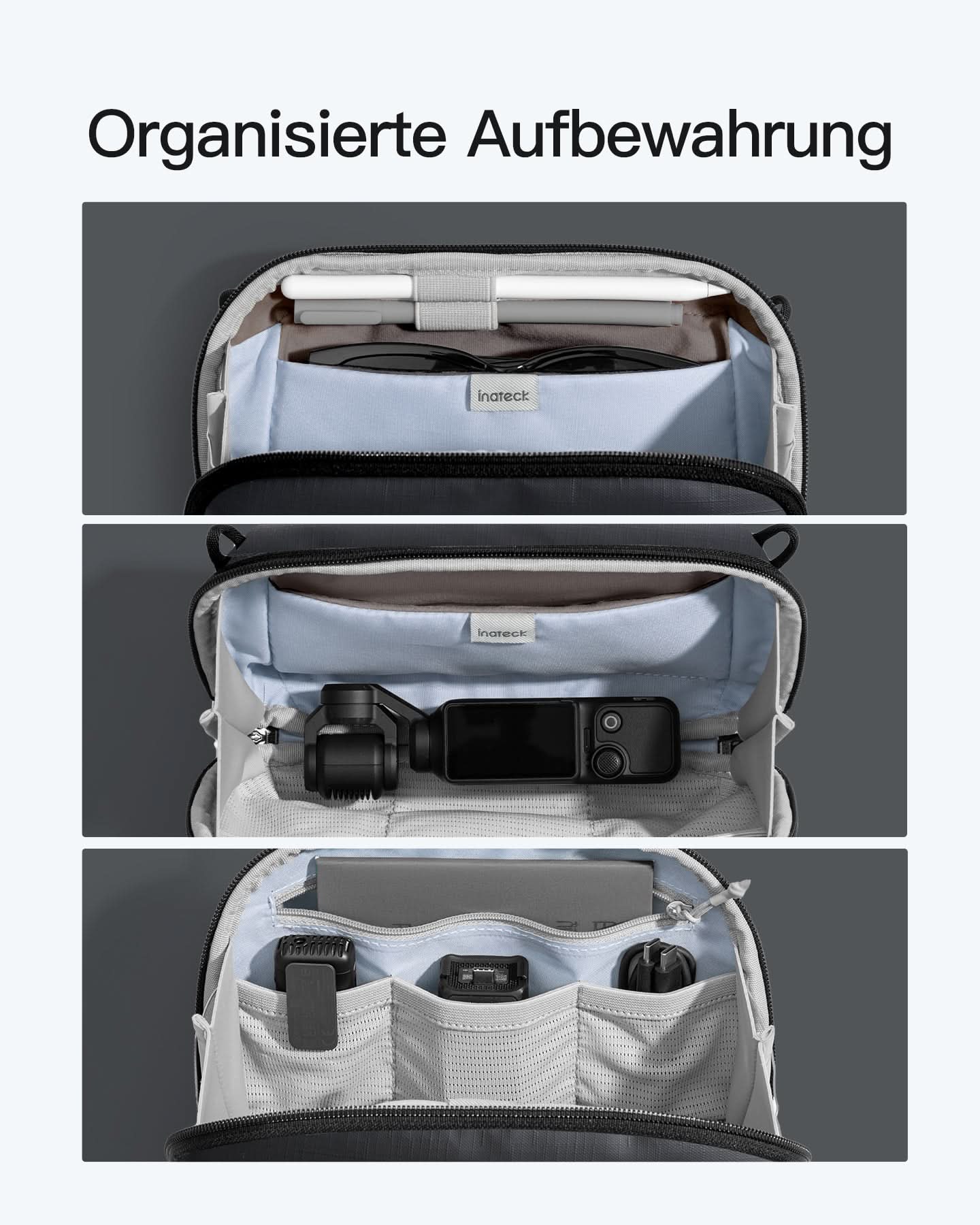 Portabler Elektronik-Organizer, spritzwassergeschützte Reisezubehörtasche für Kabel, Power Banks, Hubs, ABM33 - Image 17