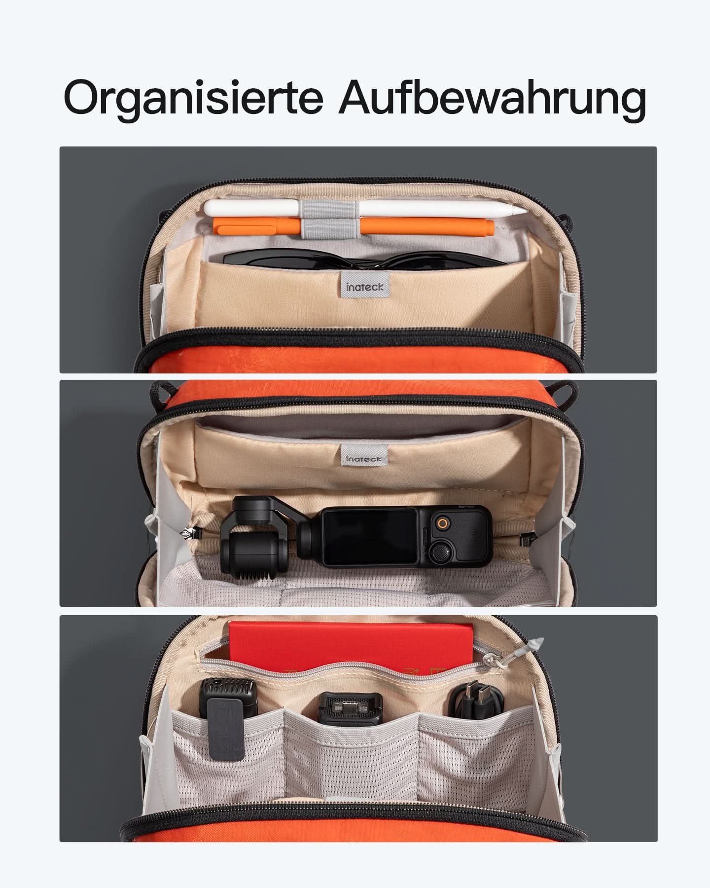 Portabler Elektronik-Organizer, spritzwassergeschützte Reisezubehörtasche für Kabel, Power Banks, Hubs, ABM33 - Image 7
