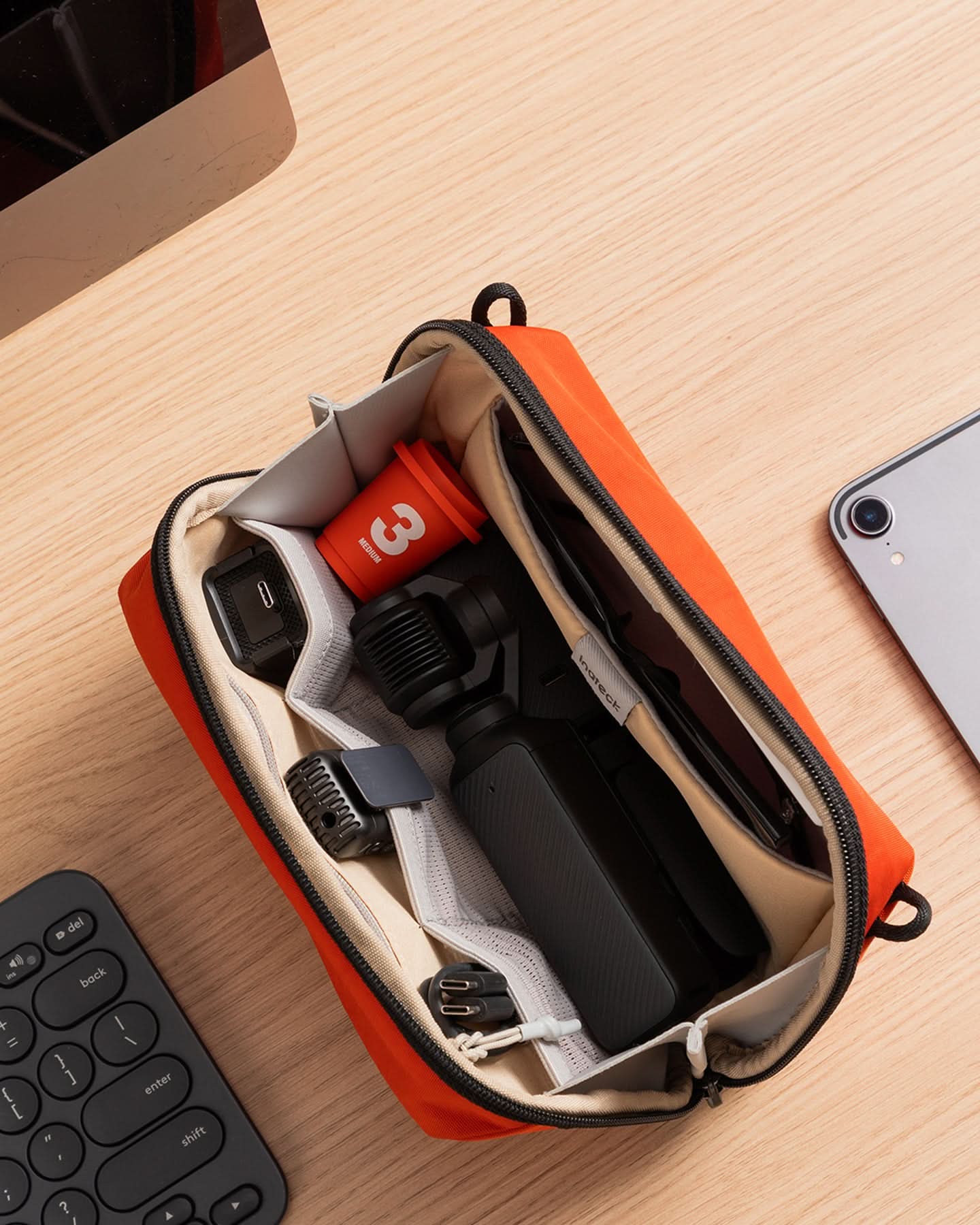 Portabler Elektronik-Organizer, spritzwassergeschützte Reisezubehörtasche für Kabel, Power Banks, Hubs, ABM33 - Image 8