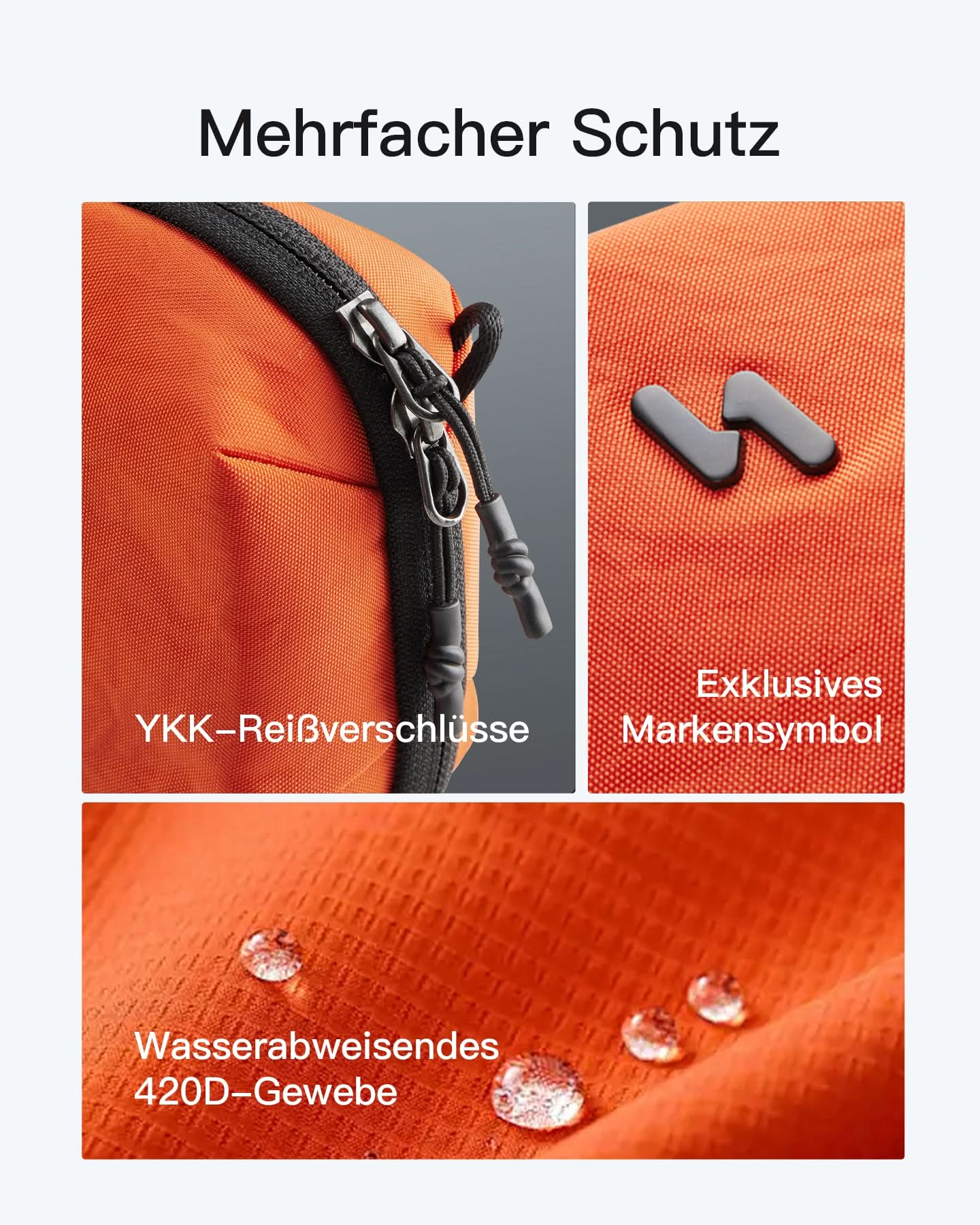 Portabler Elektronik-Organizer, spritzwassergeschützte Reisezubehörtasche für Kabel, Power Banks, Hubs, ABM33 - Image 9