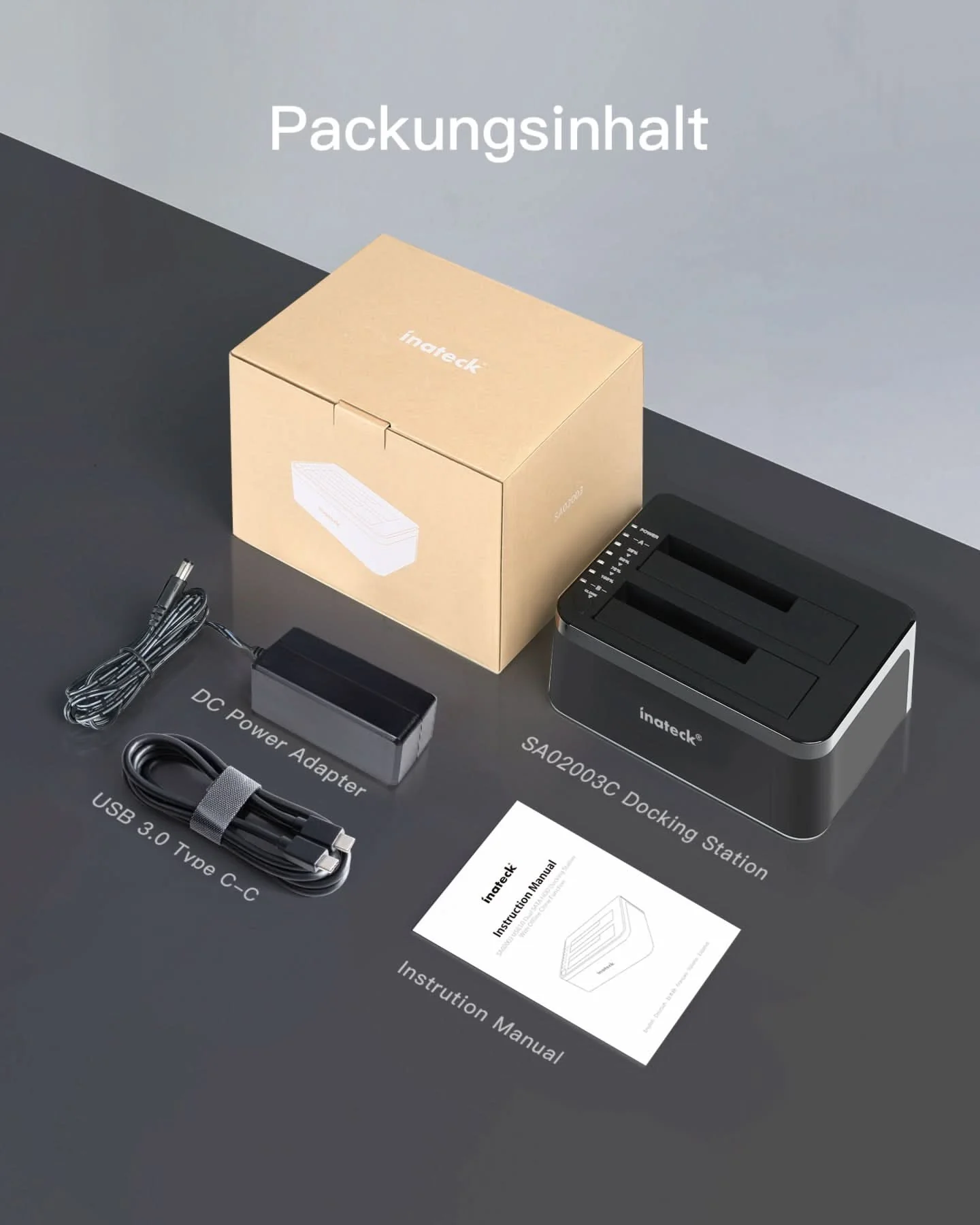 RGB Festplatten Dockingstation USB 3.0 mit Offline-Klonfunktion, für 2.5 u. 3.5 Zoll SATA HDDs und SSDs, UASP Unterstützt SA02003, Schwarz - Image 14
