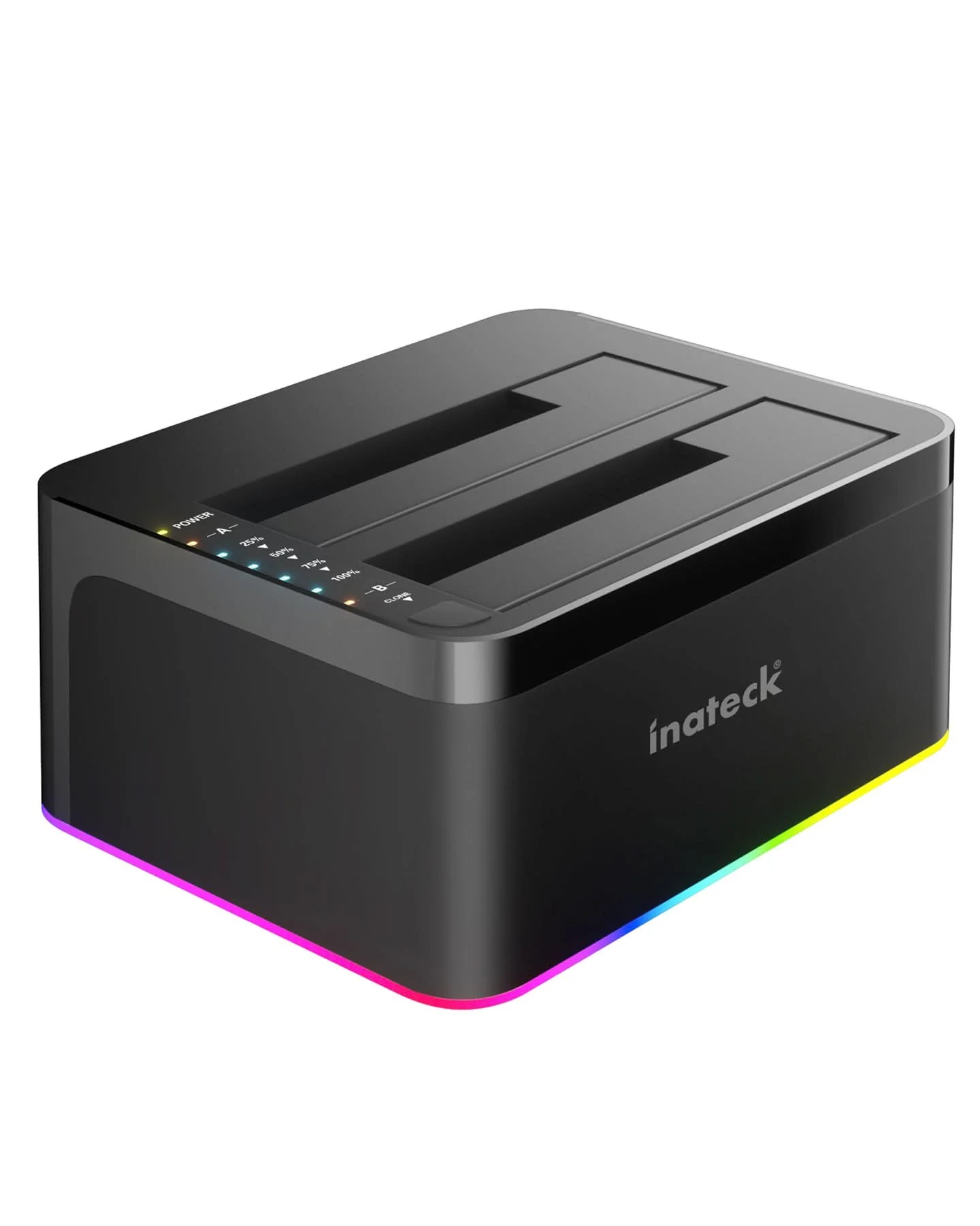 RGB Festplatten Dockingstation USB 3.0 mit Offline-Klonfunktion, für 2.5 u. 3.5 Zoll SATA HDDs und SSDs, UASP Unterstützt SA02003, Schwarz - Image 8