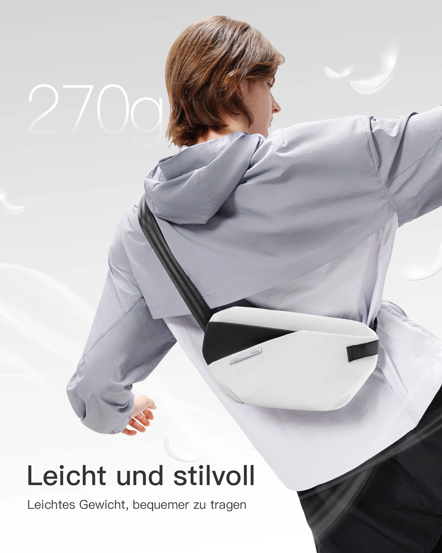 Sling Bag, leichte Umhängetasche mit schnell verstellbarem Gurt, FB01001 - Image 25