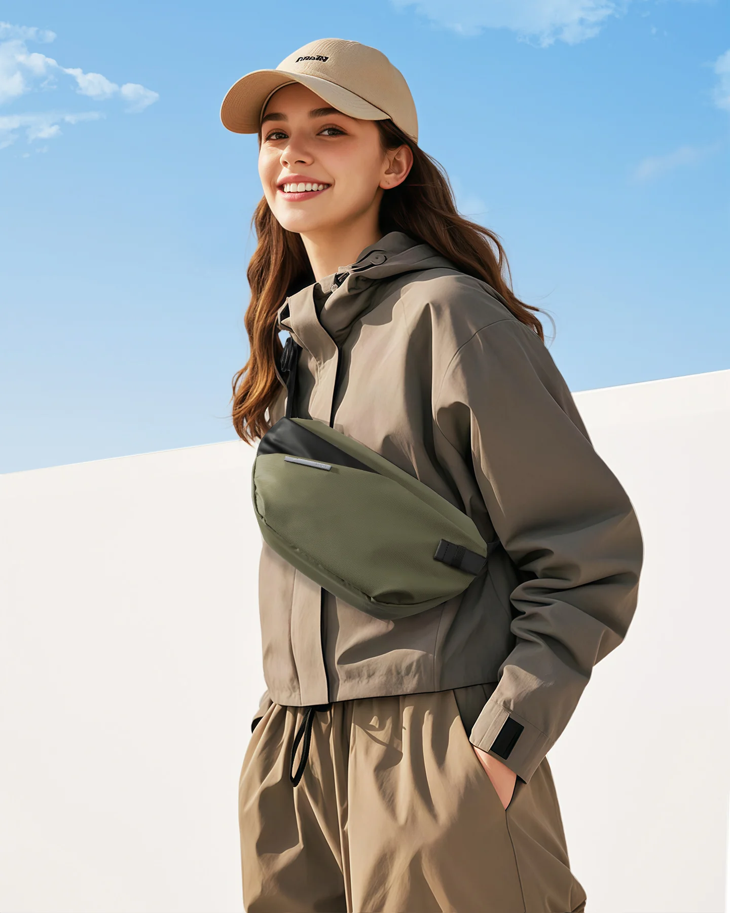 Sling Bag, leichte Umhängetasche mit schnell verstellbarem Gurt, FB01001 - Image 36
