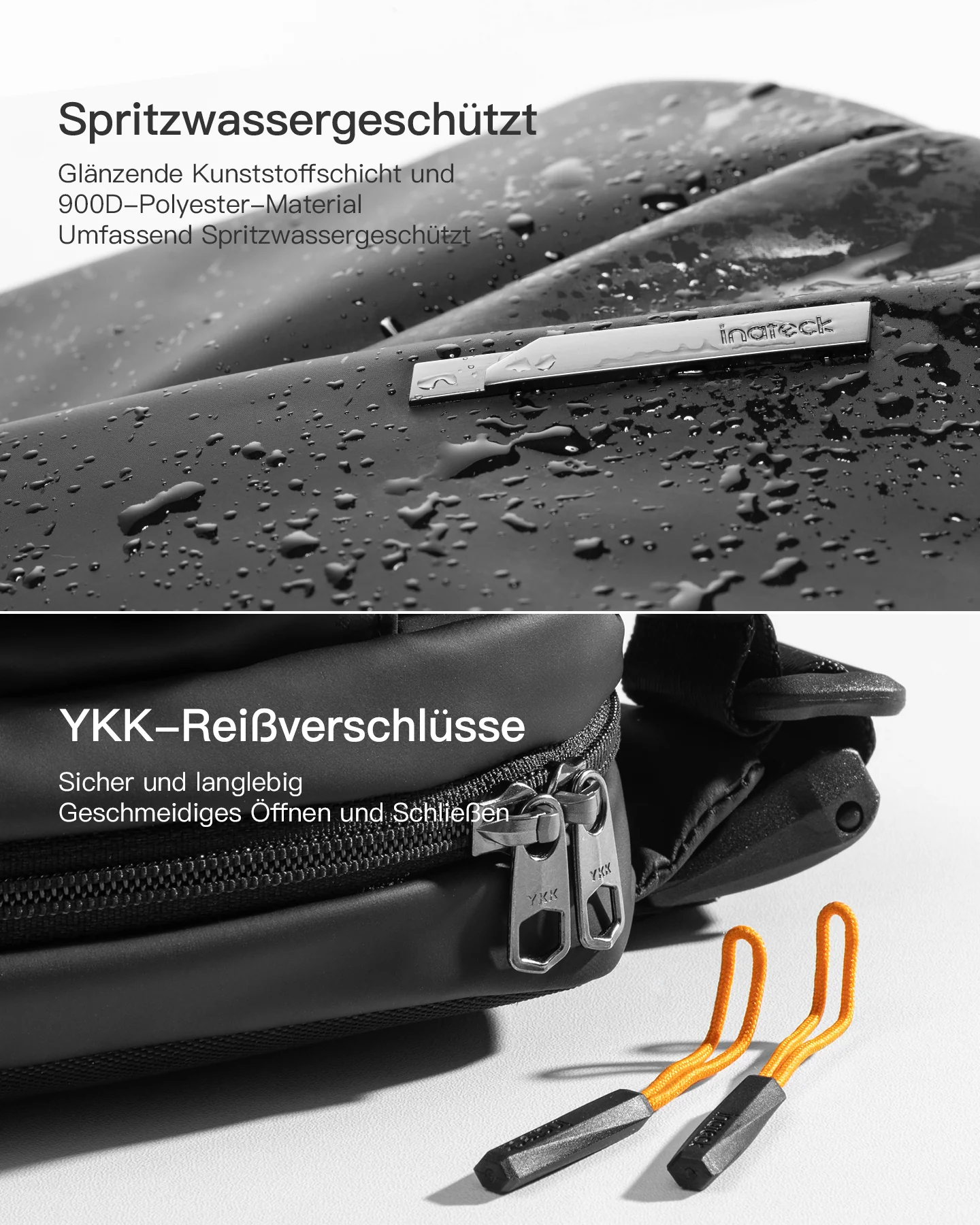 Sling Bag mit 19 eingebaute Taschen, stylische Crossbody Bag mit verstellbarem Schultergurt, LB03014 - Image 14