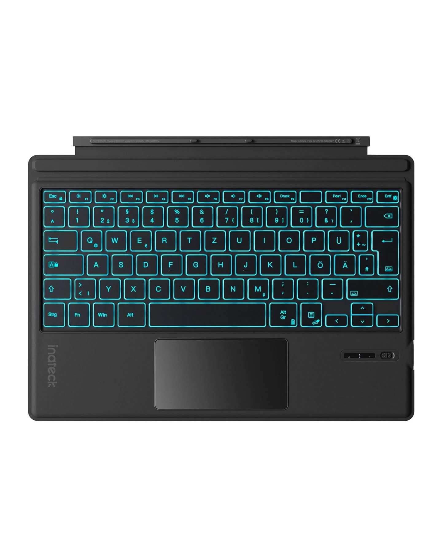 Surface Pro AI Tastatur für Surface Pro 7/7+/6/5/4, 7 Farben Hintergrundbeleuchtung, QWERTZ, KB02027 - Image 12