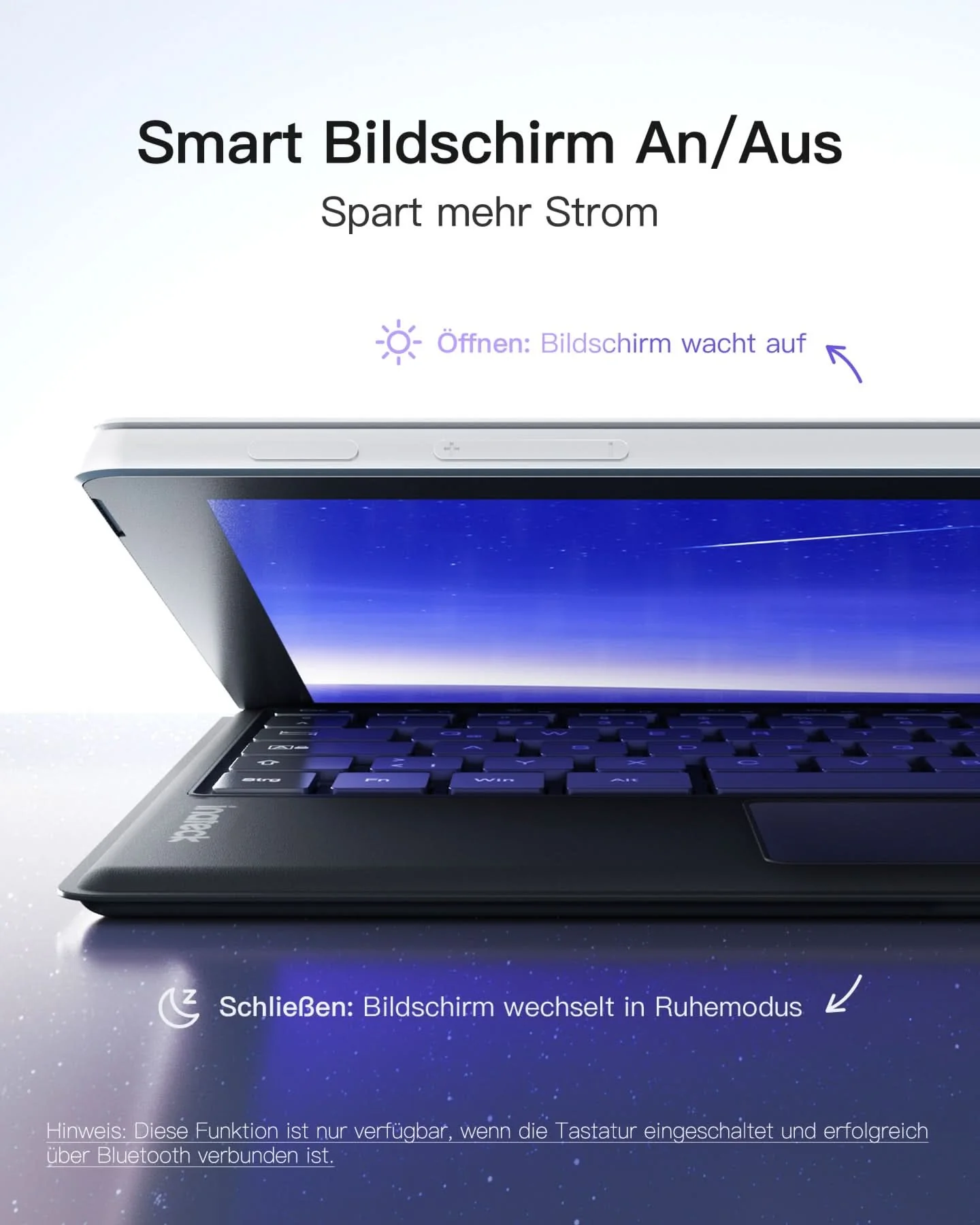 Surface Pro AI Tastatur für Surface Pro 7/7+/6/5/4, 7 Farben Hintergrundbeleuchtung, QWERTZ, KB02027 - Image 13