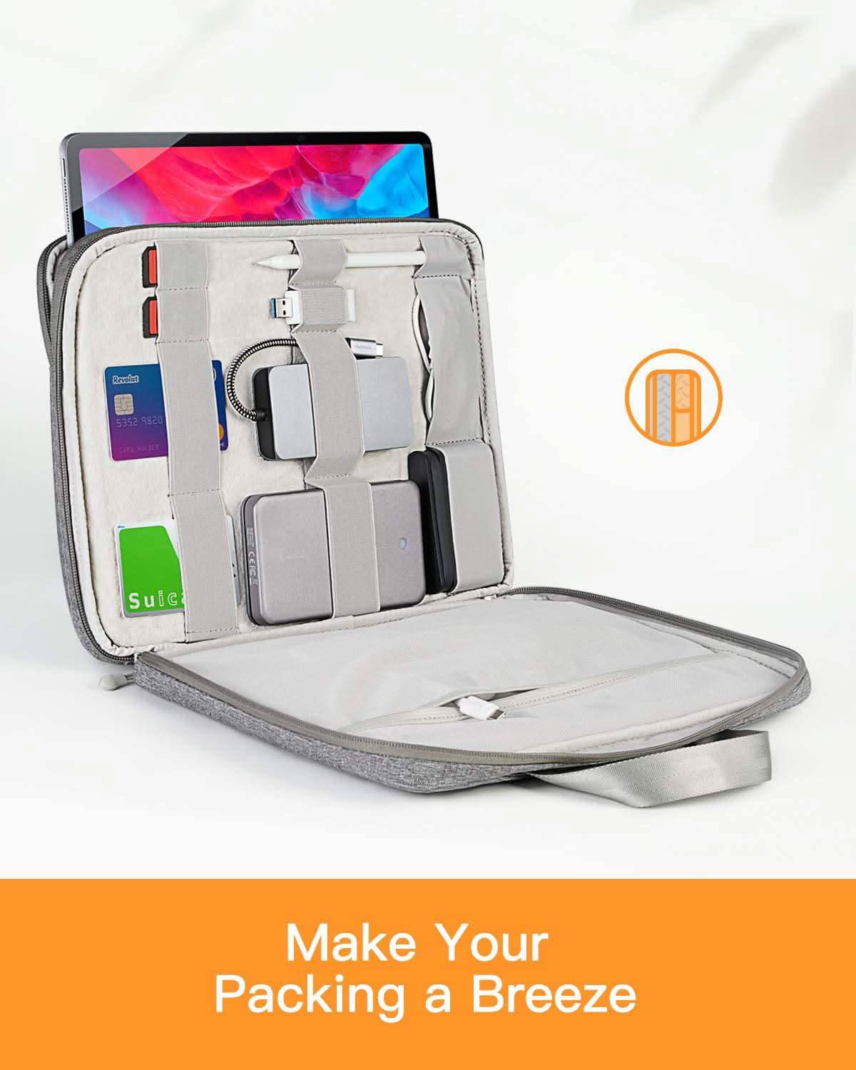 Laptoptasche Hülle Kompatibel mit 13" MacBook Air 2024-2018, MacBook Pro 2022-2016, iPad Pro M4 2024, iPad Air M2 2024, LB02009 - Image 5