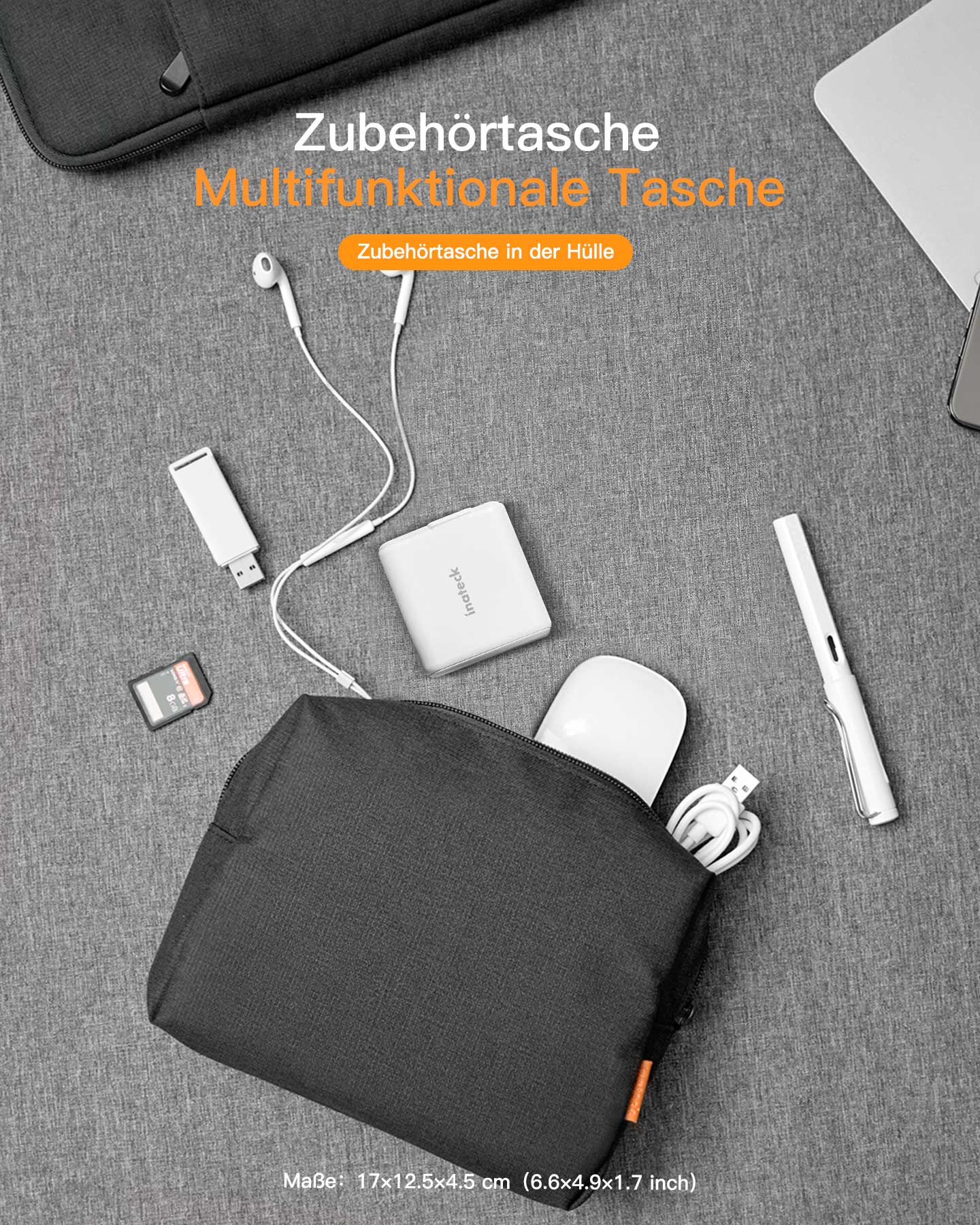Ultraleichte Laptoptasche Hülle 13-16 Zoll mit Zubehörtasche, LB01005 - Image 10