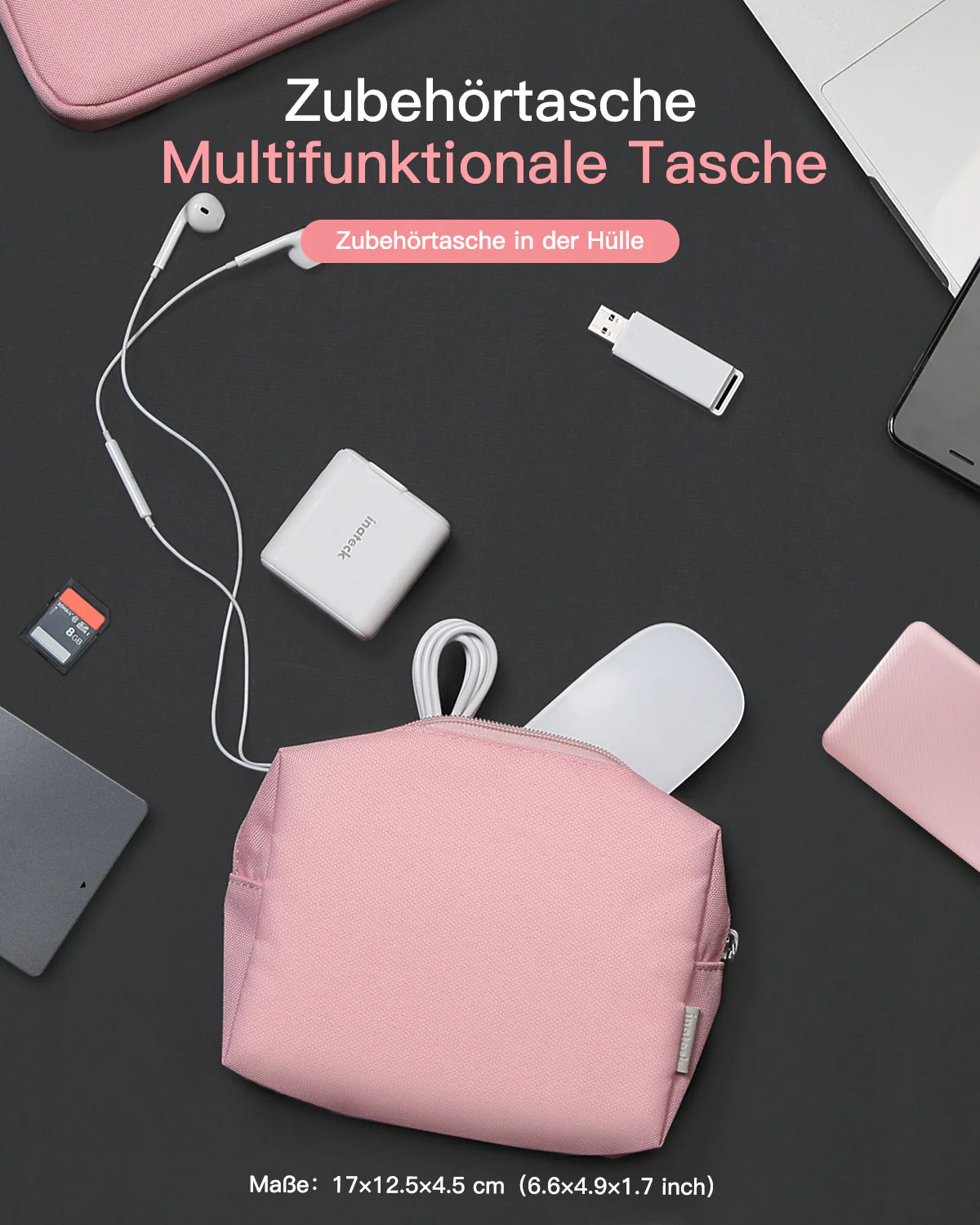 Ultraleichte Laptoptasche Hülle 13-16 Zoll mit Zubehörtasche, LB01005 - Image 14