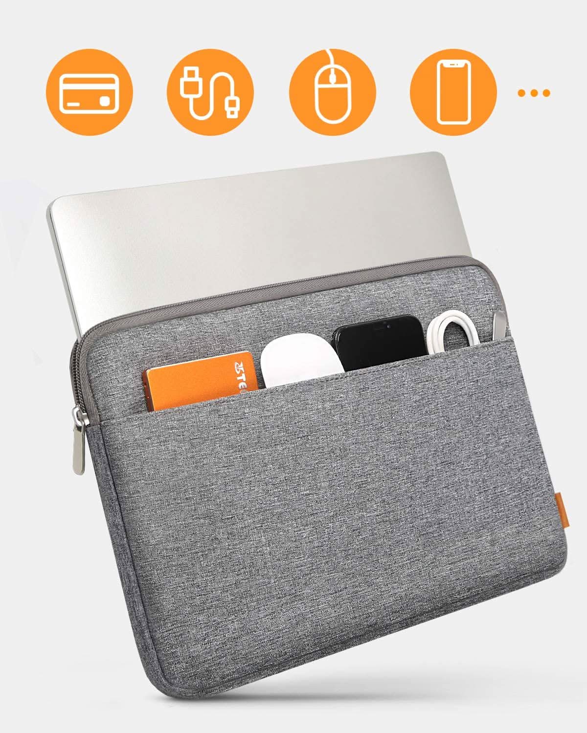 Ultraleichte Laptoptasche Hülle 13-16 Zoll mit Zubehörtasche, LB01005 - Image 21