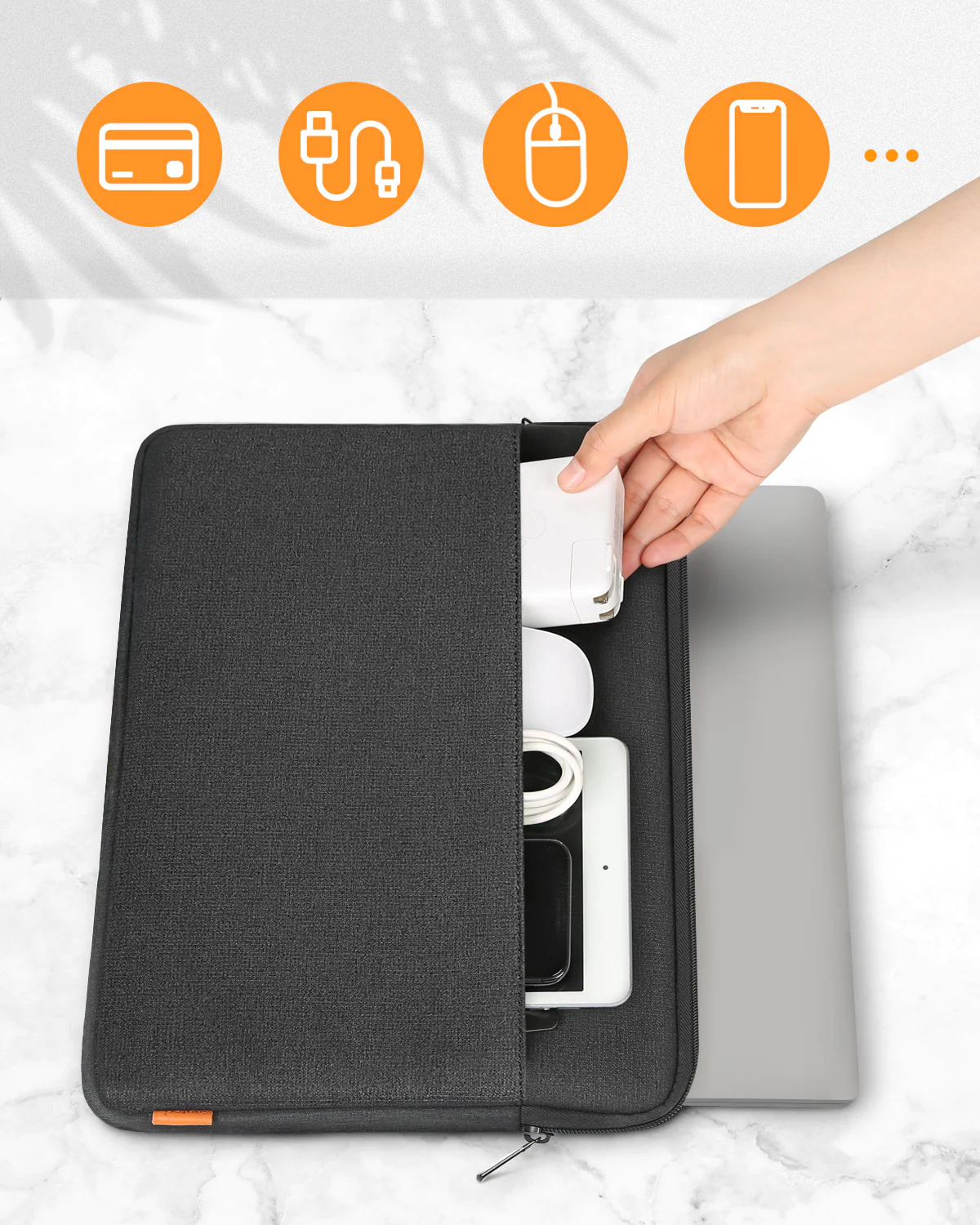 Ultraleichte Laptoptasche Hülle 13-16 Zoll mit Zubehörtasche, LB01005 - Image 38