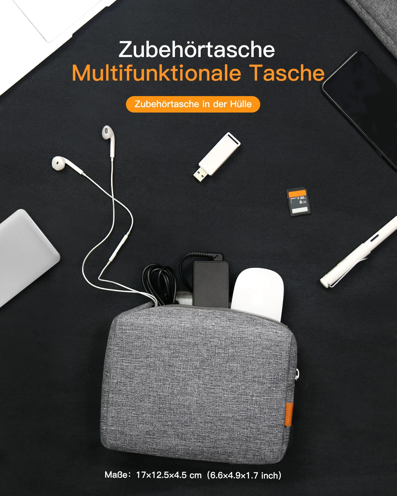 Ultraleichte Laptoptasche Hülle 13-16 Zoll mit Zubehörtasche, LB01005 - Image 6