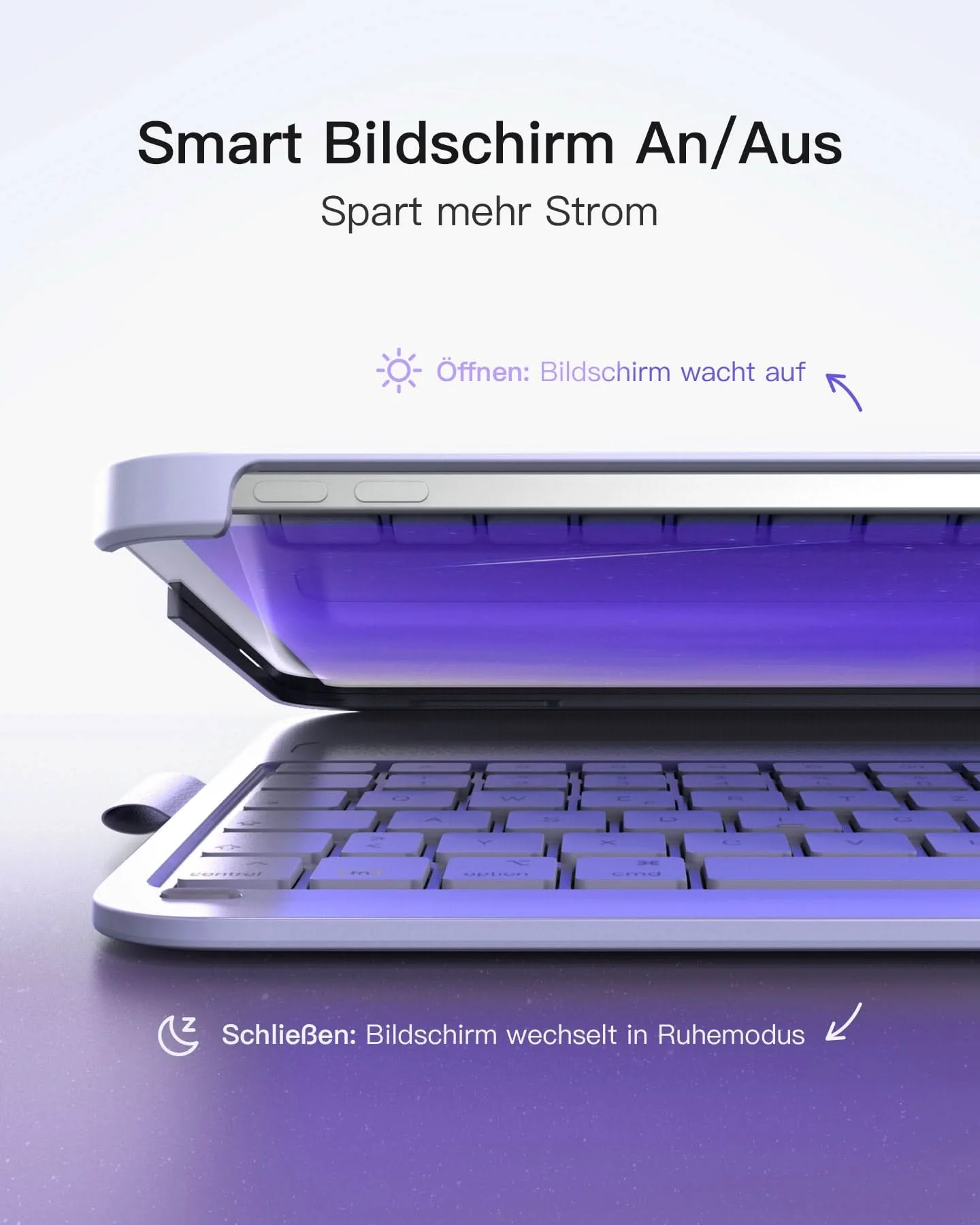 Super-leicht Tastatur Hülle für iPad 11" 11 Gen (A16 2025), iPad 10, iPad Air 11" M4/M3/M2 (2026/2025/2024), iPad Air 5/4, iPad Pro 11" 4/3/2/1, QWERTZ, BK2007 - Image 14