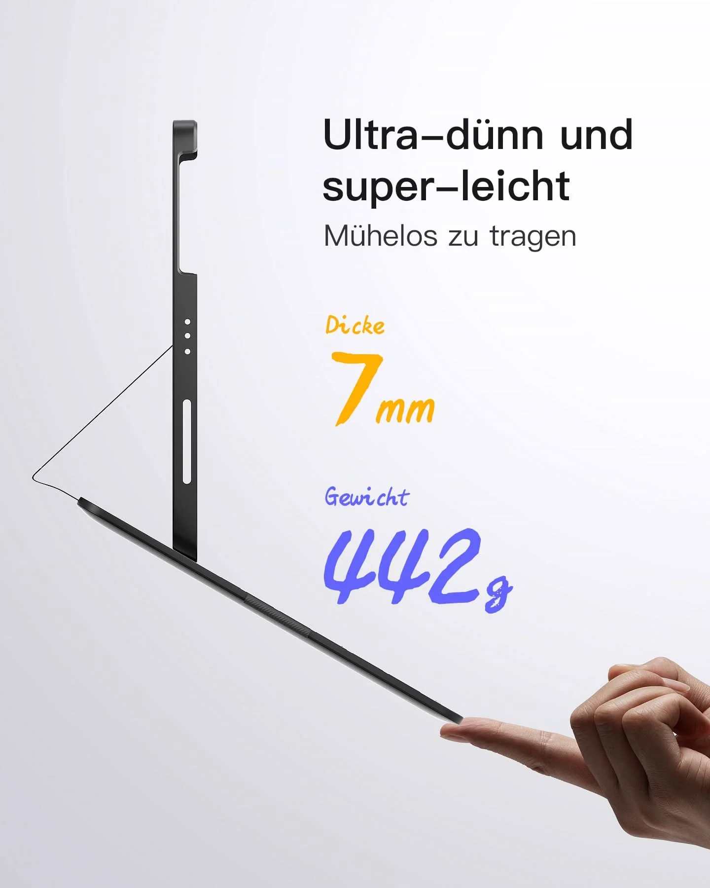 Super-leicht Tastatur Hülle für iPad 11" 11 Gen (A16 2025), iPad 10, iPad Air 11" M4/M3/M2 (2026/2025/2024), iPad Air 5/4, iPad Pro 11" 4/3/2/1, QWERTZ, BK2007 - Image 20
