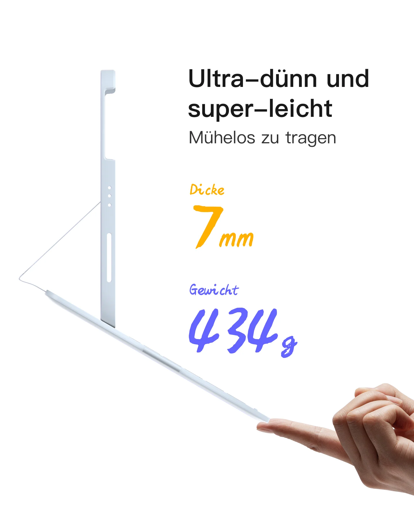 Super-leicht Tastatur Hülle für iPad 11" 11 Gen (A16 2025), iPad 10, iPad Air 11" M4/M3/M2 (2026/2025/2024), iPad Air 5/4, iPad Pro 11" 4/3/2/1, QWERTZ, BK2007 - Image 26