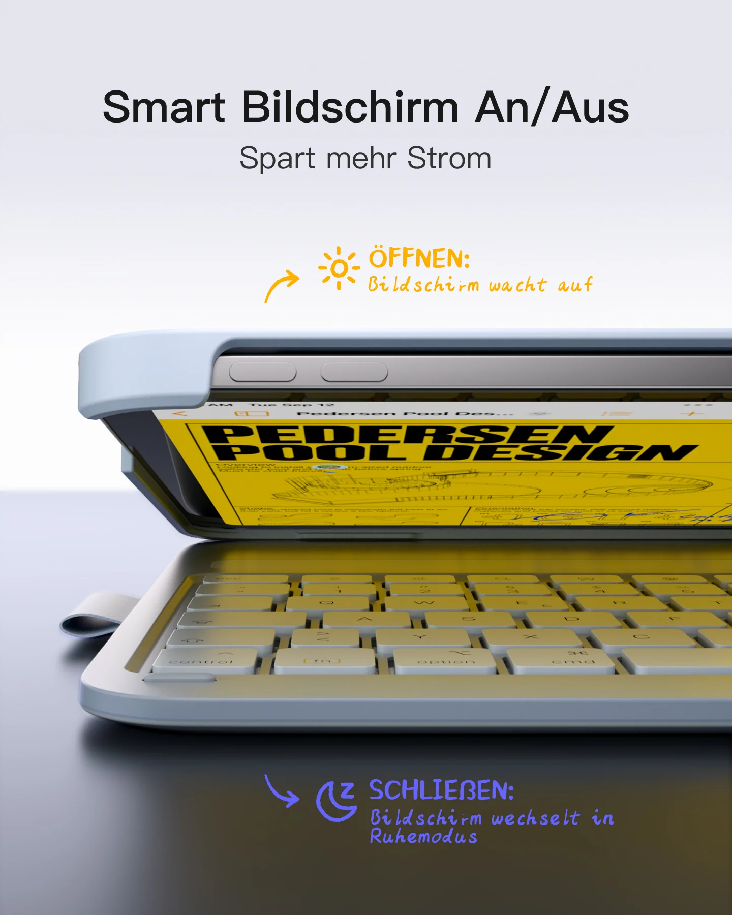 Super-leicht Tastatur Hülle für iPad 11" 11 Gen (A16 2025), iPad 10, iPad Air 11" M4/M3/M2 (2026/2025/2024), iPad Air 5/4, iPad Pro 11" 4/3/2/1, QWERTZ, BK2007 - Image 28
