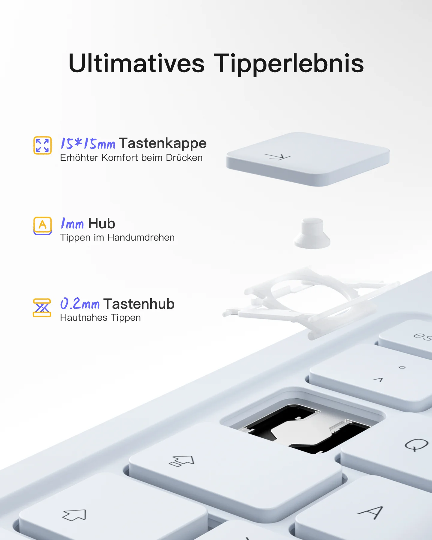 Super-leicht Tastatur Hülle für iPad 11" 11 Gen (A16 2025), iPad 10, iPad Air 11" M4/M3/M2 (2026/2025/2024), iPad Air 5/4, iPad Pro 11" 4/3/2/1, QWERTZ, BK2007 - Image 31