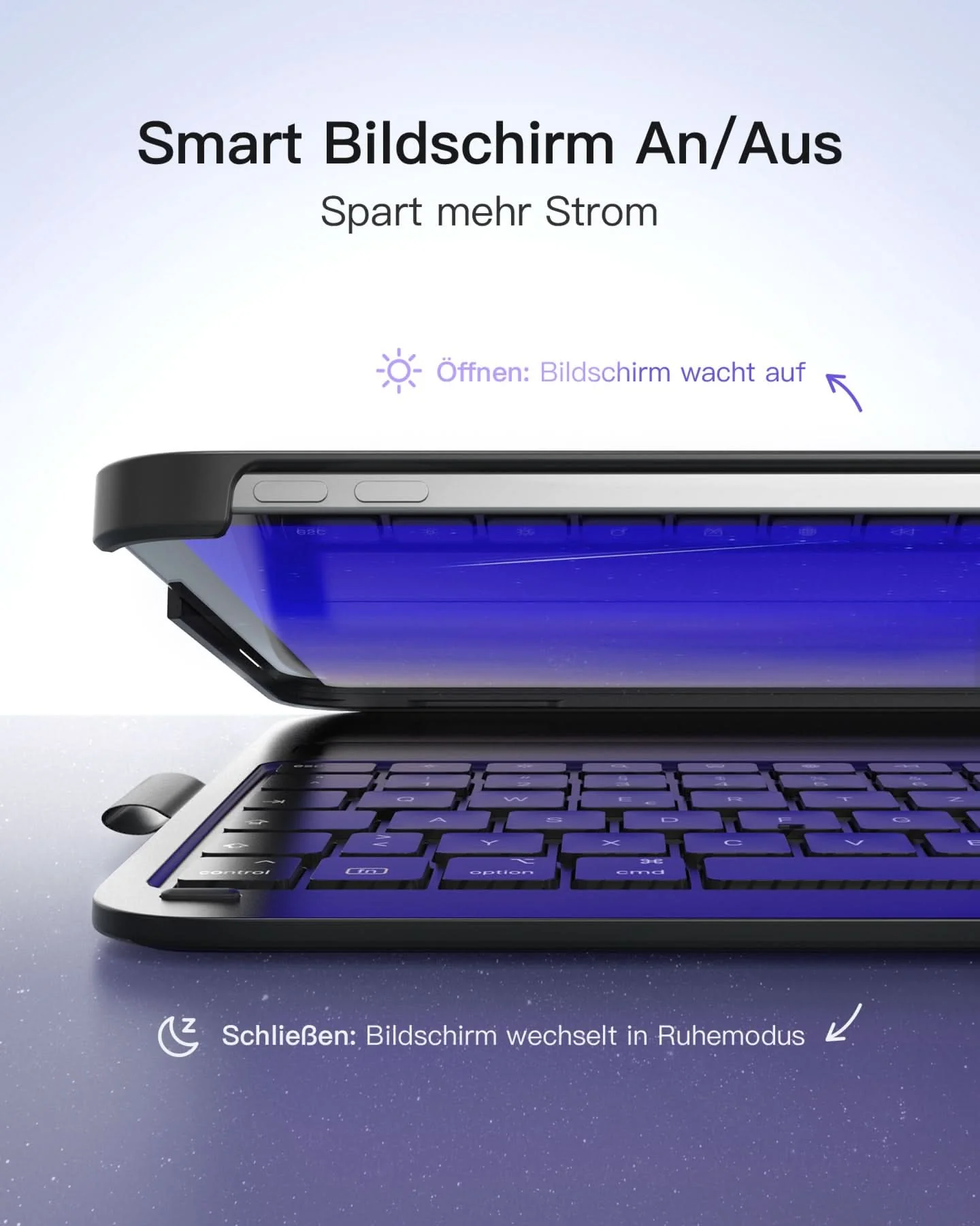 Super-leicht Tastatur Hülle für iPad 11" 11 Gen (A16 2025), iPad 10, iPad Air 11" M4/M3/M2 (2026/2025/2024), iPad Air 5/4, iPad Pro 11" 4/3/2/1, QWERTZ, BK2007 - Image 36