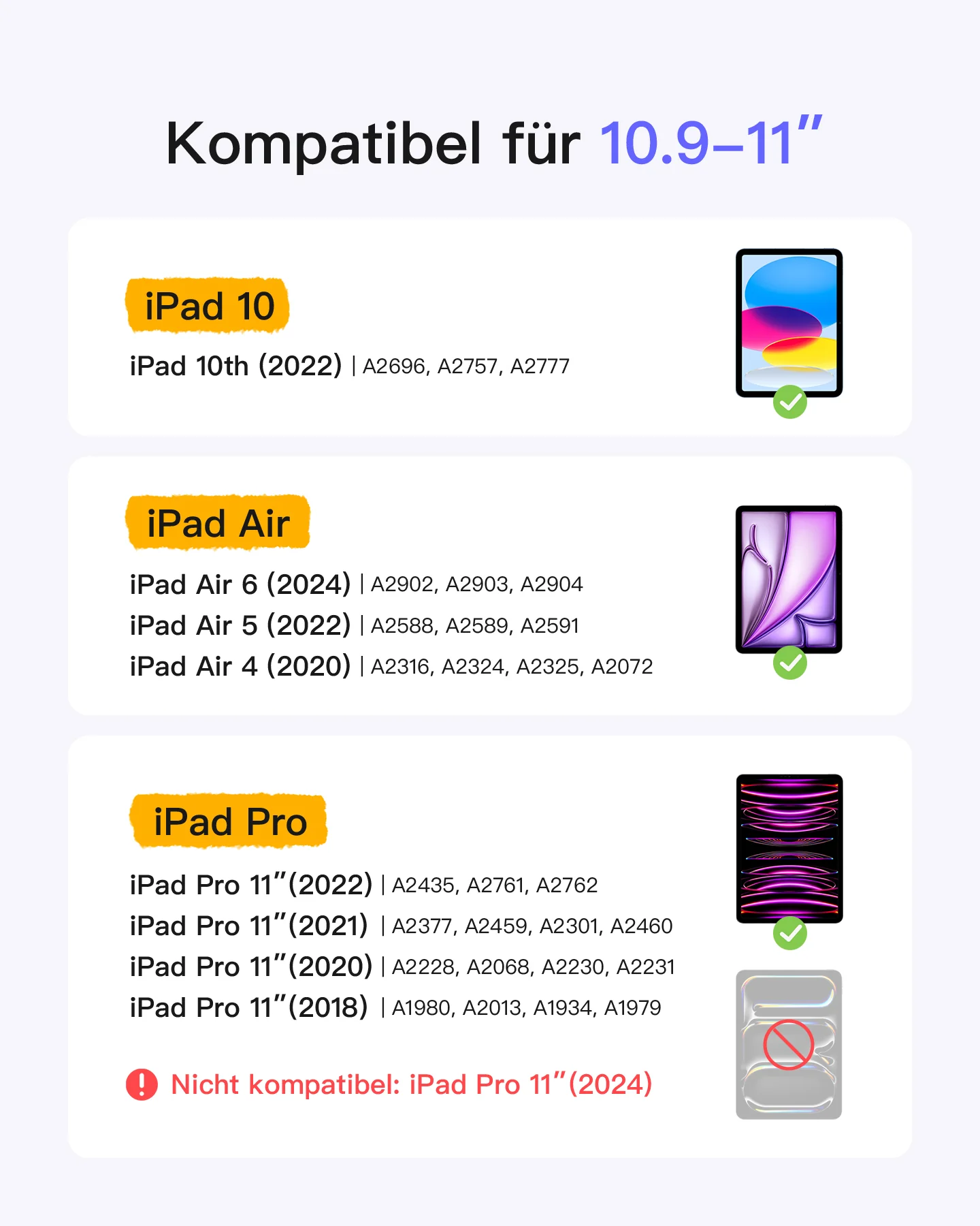 Super-leicht Tastatur Hülle für iPad 11" 11 Gen (A16 2025), iPad 10, iPad Air 11" M4/M3/M2 (2026/2025/2024), iPad Air 5/4, iPad Pro 11" 4/3/2/1, QWERTZ, BK2007 - Image 41