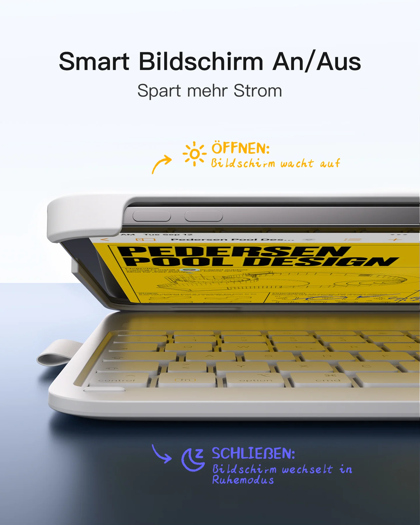 Super-leicht Tastatur Hülle für iPad 11" 11 Gen (A16 2025), iPad 10, iPad Air 11" M4/M3/M2 (2026/2025/2024), iPad Air 5/4, iPad Pro 11" 4/3/2/1, QWERTZ, BK2007 - Image 43