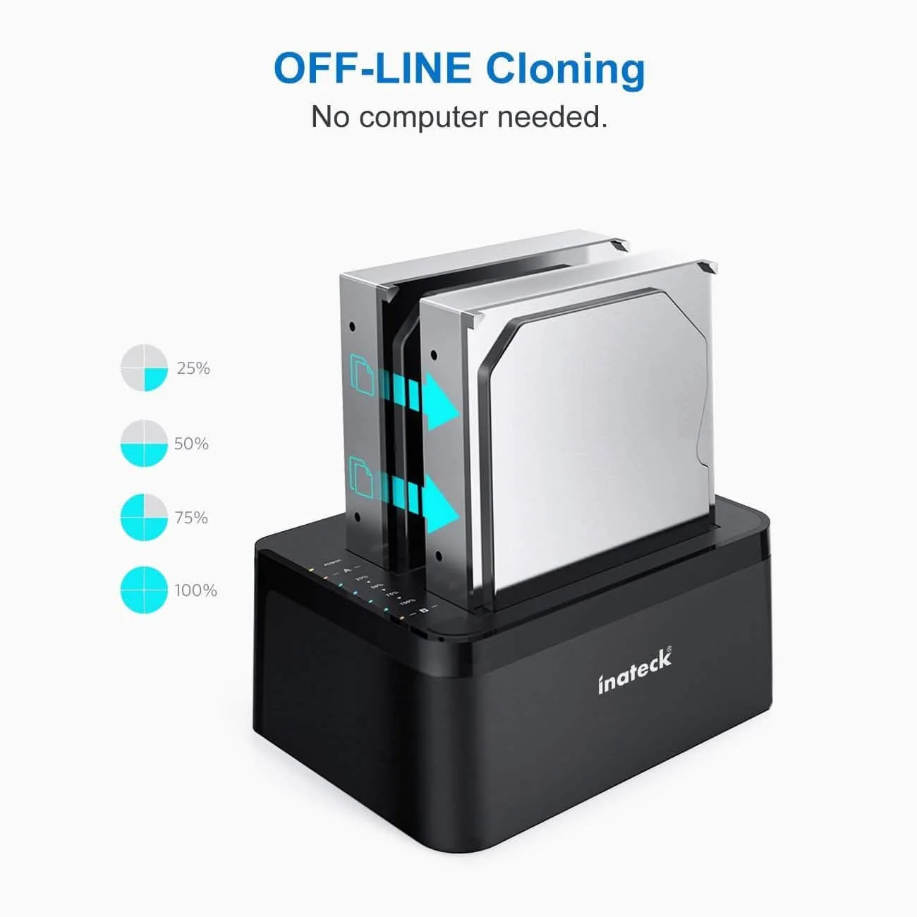USB 3.0 Dockingstation, SATA Dual-Schacht Docking, Offline-Klonen unterstützt - SA02002 - Image 4