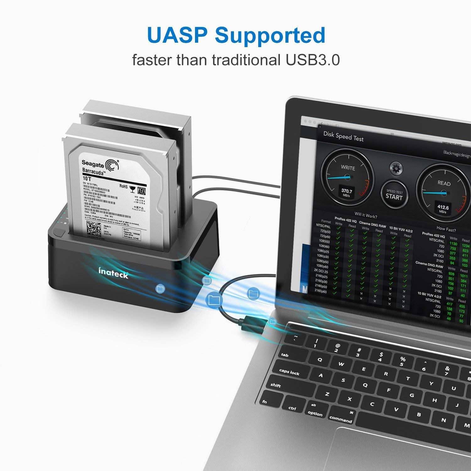 USB 3.0 Dockingstation, SATA Dual-Schacht Docking, Offline-Klonen unterstützt - SA02002 - Image 5