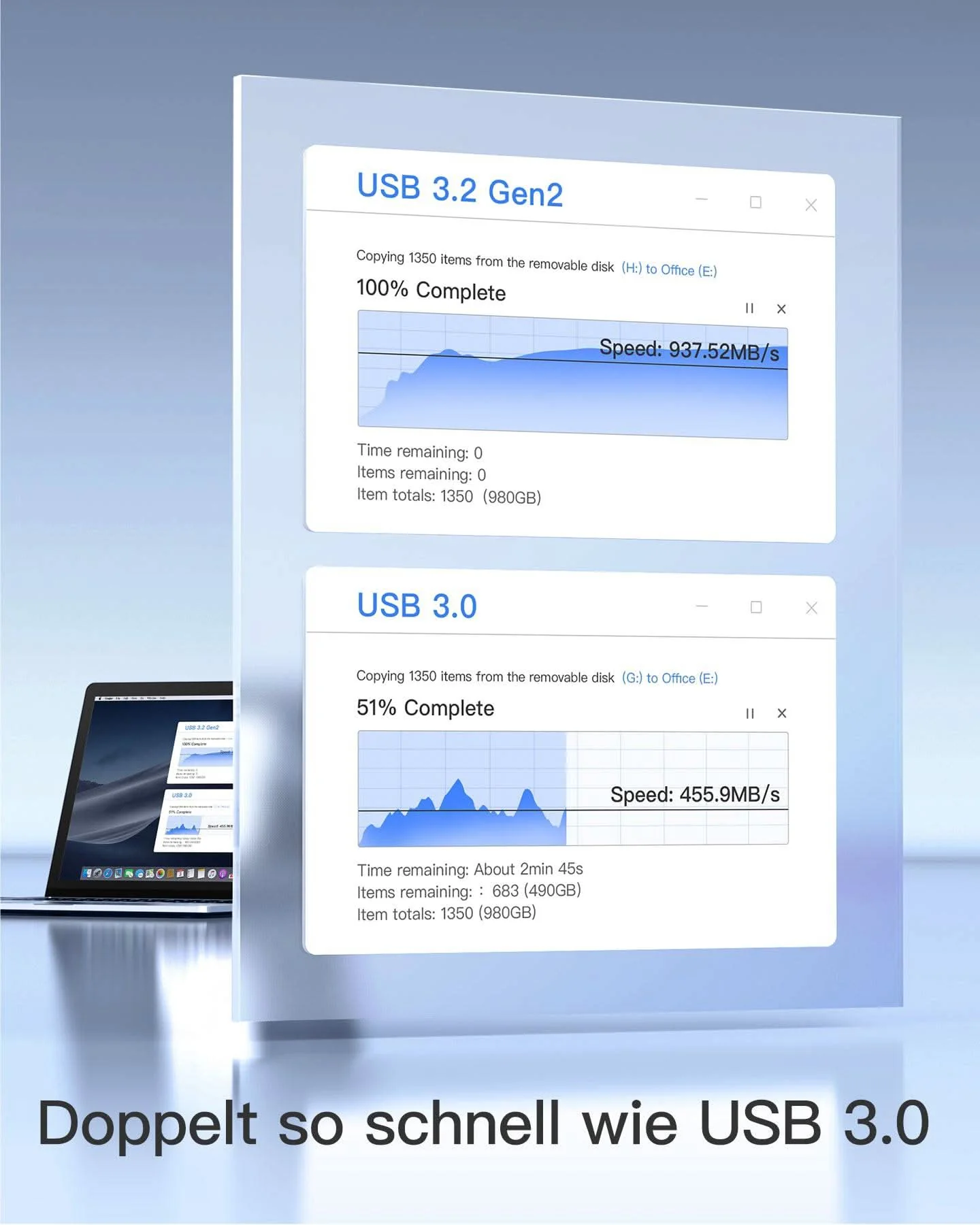 USB C Hub mit 7 Ports, USB 3.2 Gen 2, mit 4K HDMI Port, 50cm Kabel, HB2027 - Image 4