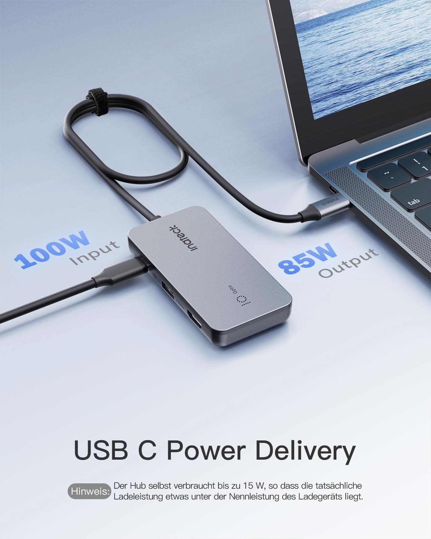 USB C Hub mit 7 Ports, USB 3.2 Gen 2, mit 4K HDMI Port, 50cm Kabel, HB2027 - Image 5