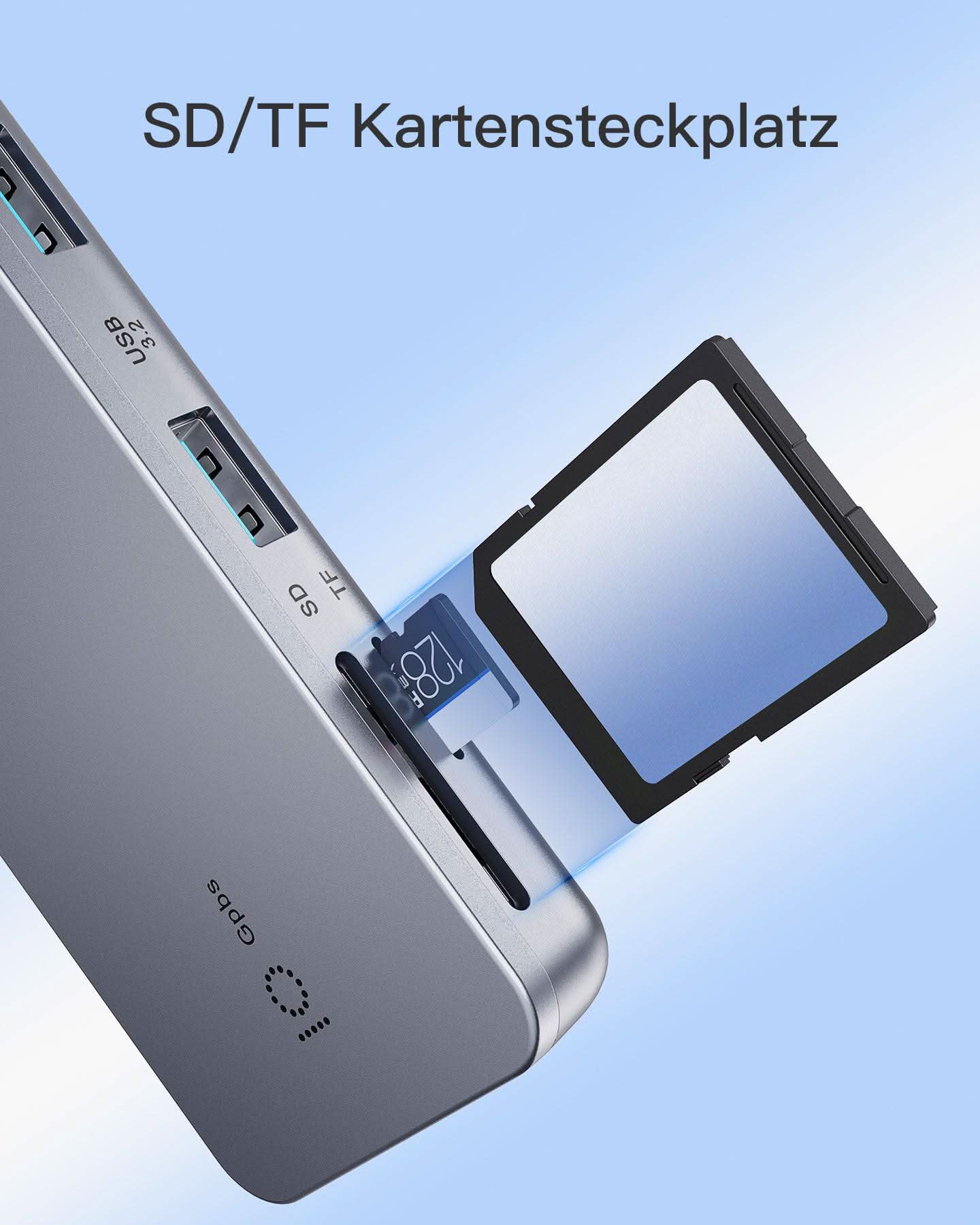 USB C Hub mit 7 Ports, USB 3.2 Gen 2, mit 4K HDMI Port, 50cm Kabel, HB2027 - Image 7
